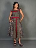 Moonlit Mosaic Plus Size Multicolor Printed Cotton  Dress
