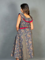 Moonlit Mosaic Plus Size Multicolor Printed Cotton  Dress