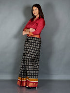 Scarlet Red Patola Ready-to-Wear Saree with Zari Jacket