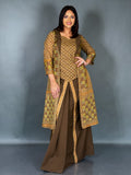 Mocha Muse Jacket Style Partywear Fusion Set