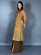 Mocha Muse Jacket Style Partywear Fusion Set