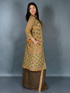 Mocha Muse Jacket Style Partywear Fusion Set