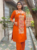 Orange Aura Lambani Embroidered Co-Ord Set