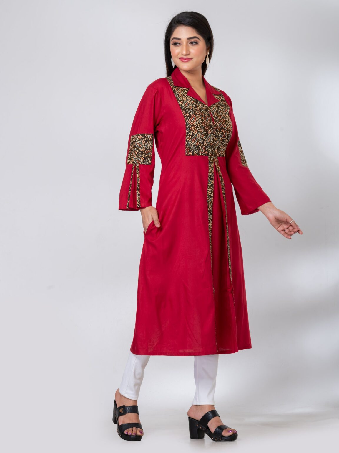 Olivia Kalamkari Cotton Kurti - Image 3