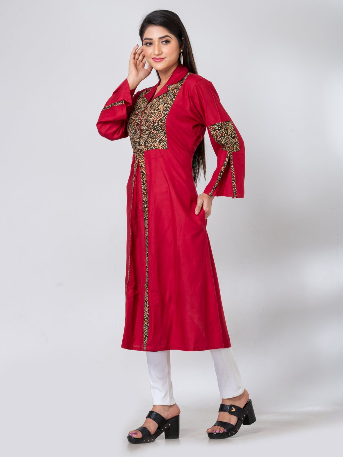 Olivia Kalamkari Cotton Kurti - Image 4