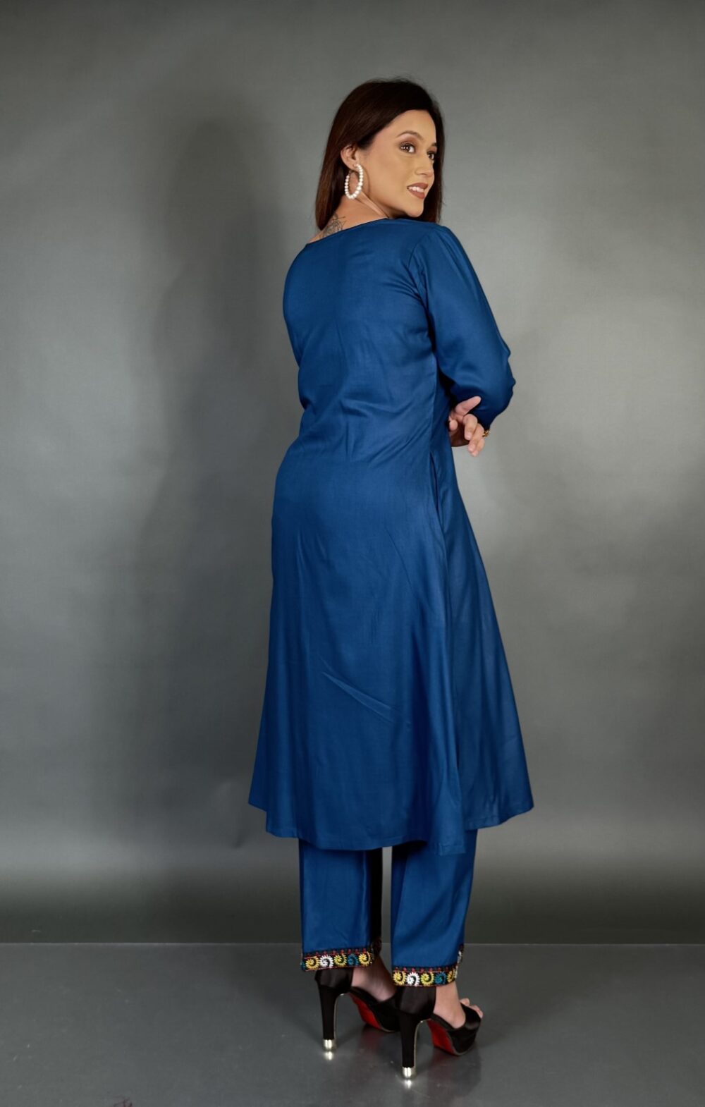 Peacock Grace Kantha Co-Ord Set - Image 6
