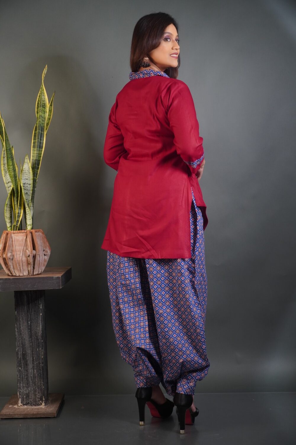 Urban Charm Maroon & Blue Bohonique Set - Image 4