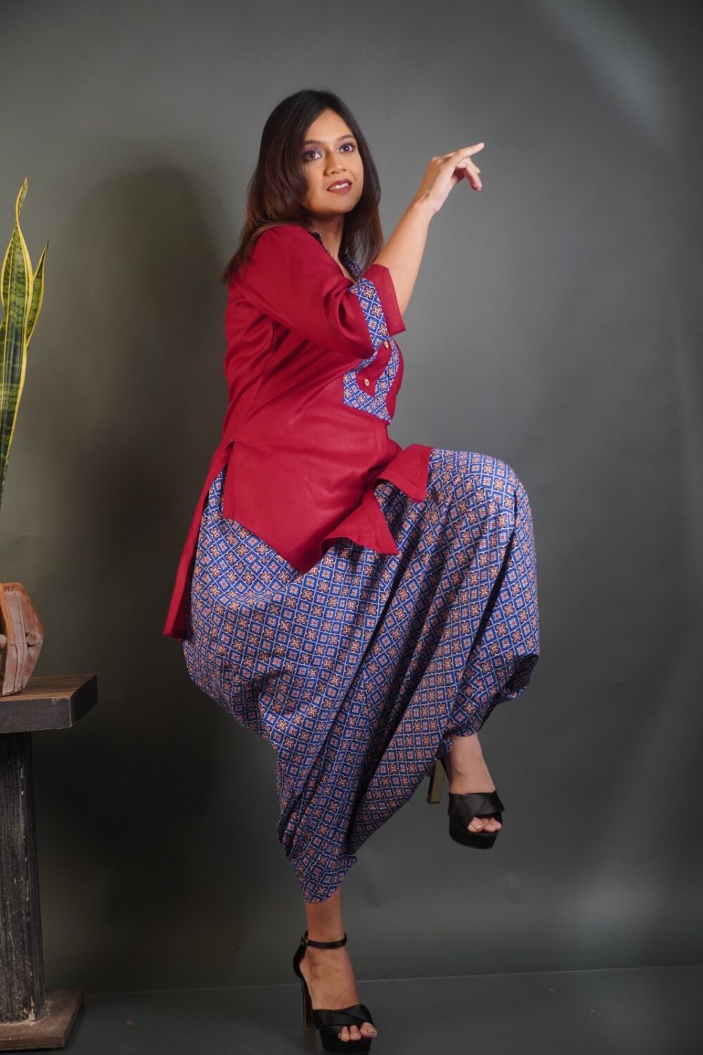 Urban Charm Maroon & Blue Bohonique Set - Image 6
