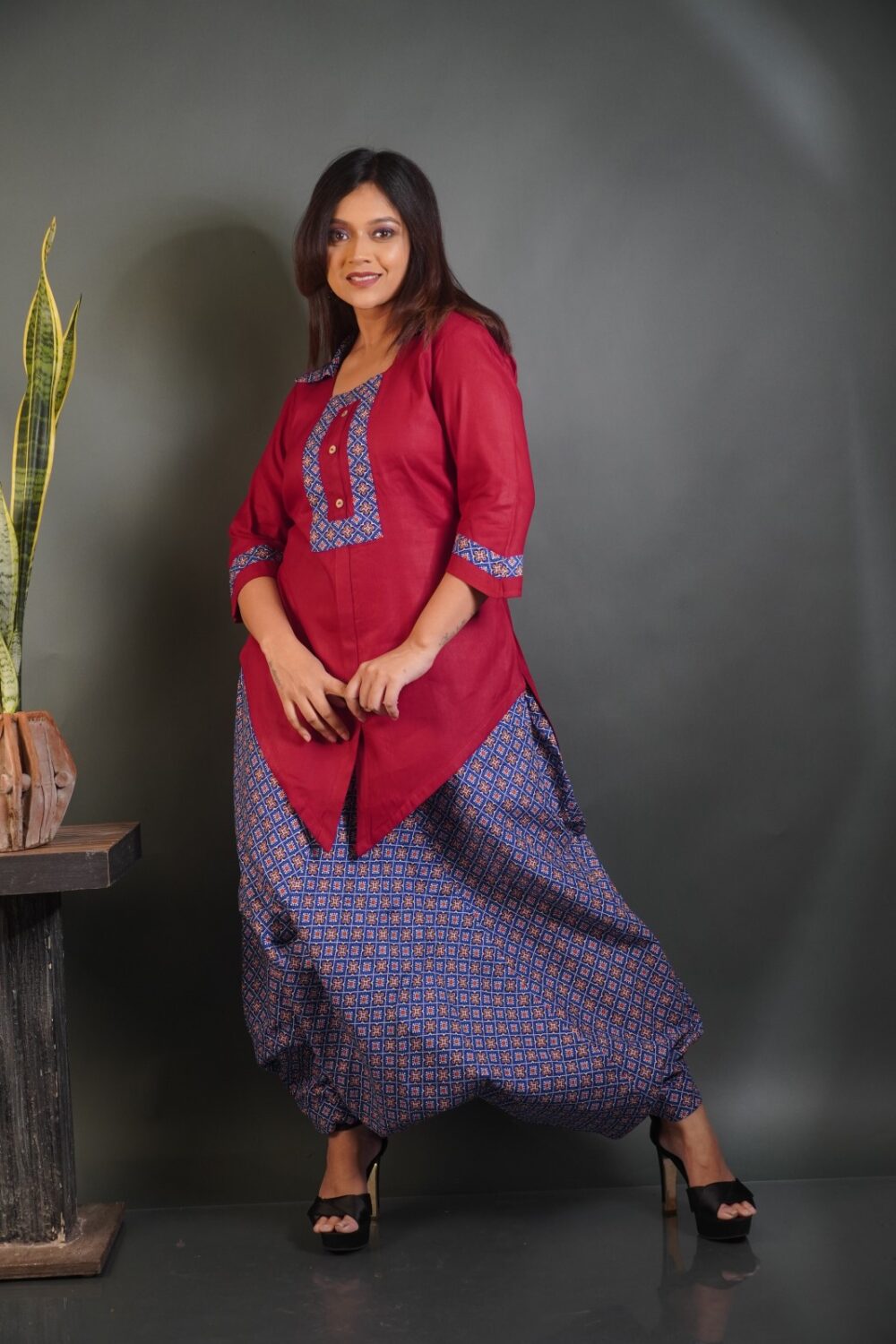 Urban Charm Maroon & Blue Bohonique Set - Image 7