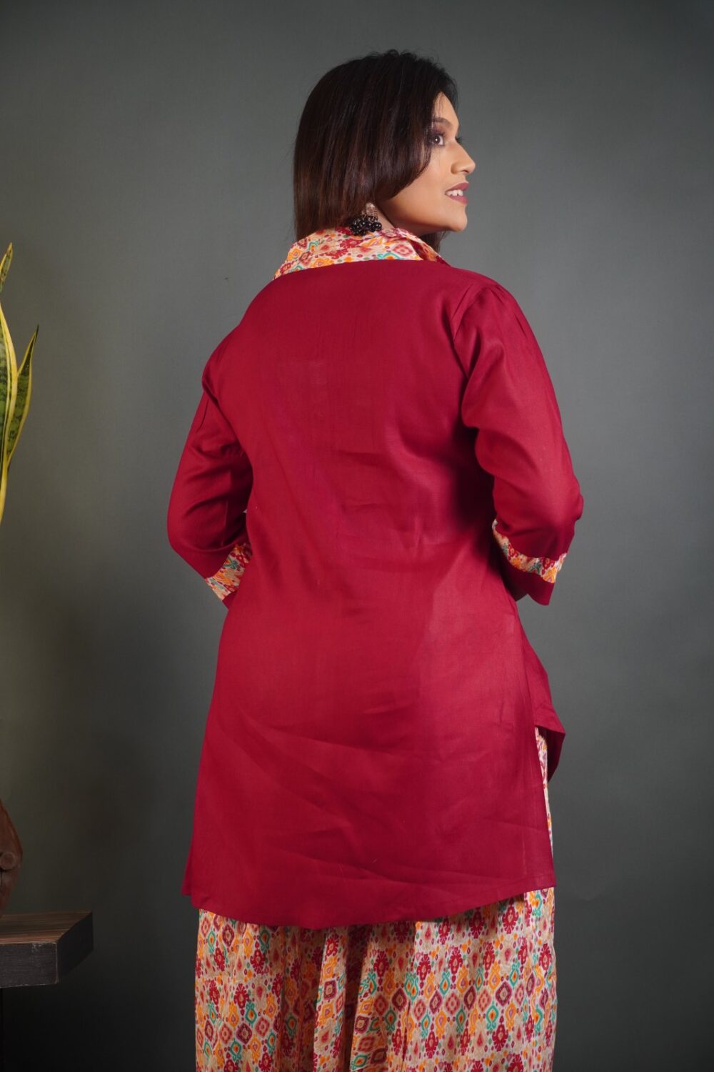 Peach Blush: Maroon & Peach Bohonique  Set - Image 2