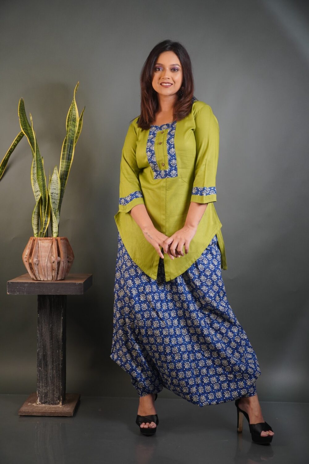 Indigo Bloom: Green & Indigo Bohonique  Set