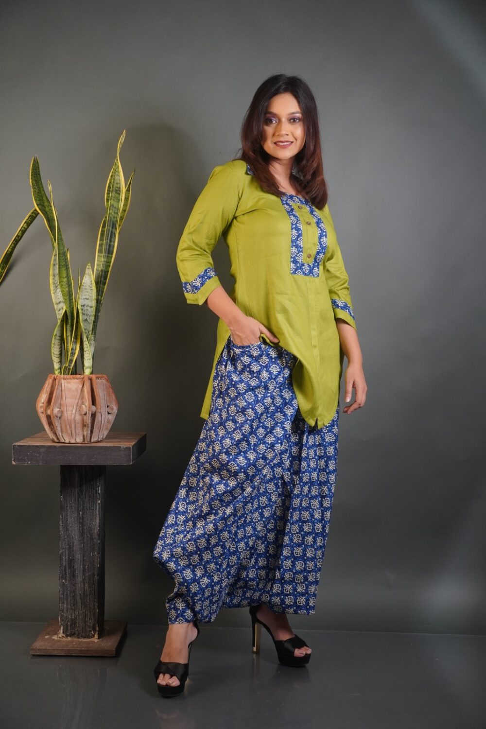 Indigo Bloom: Green & Indigo Bohonique  Set - Image 3